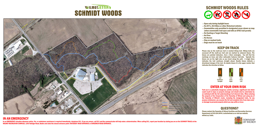 Schmidt Woods trail map