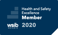 WSIB's Health and Safety Excellence Member from 2020 posted on a navy blue background.