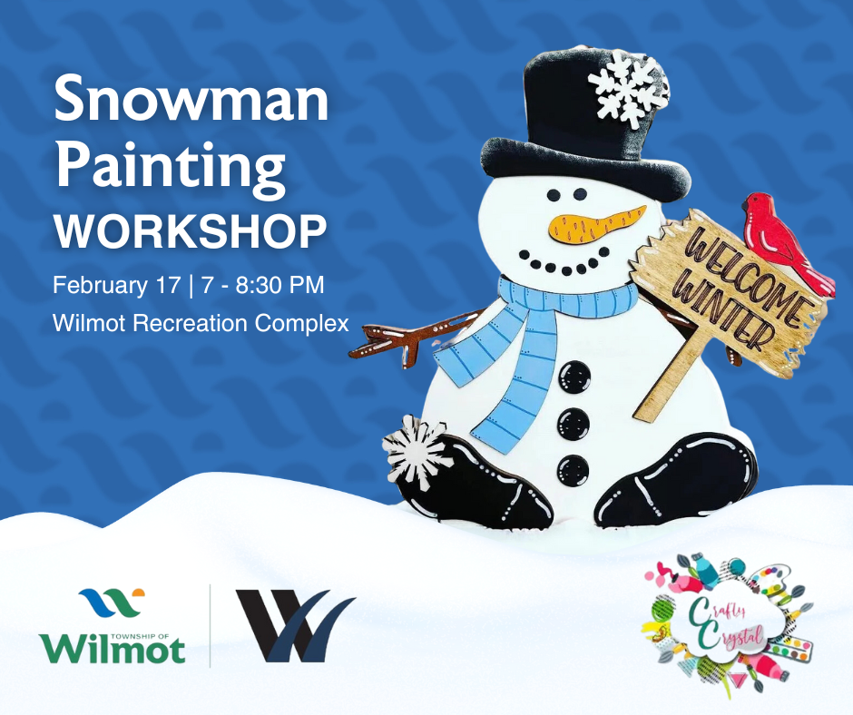 A painted wooden snowman